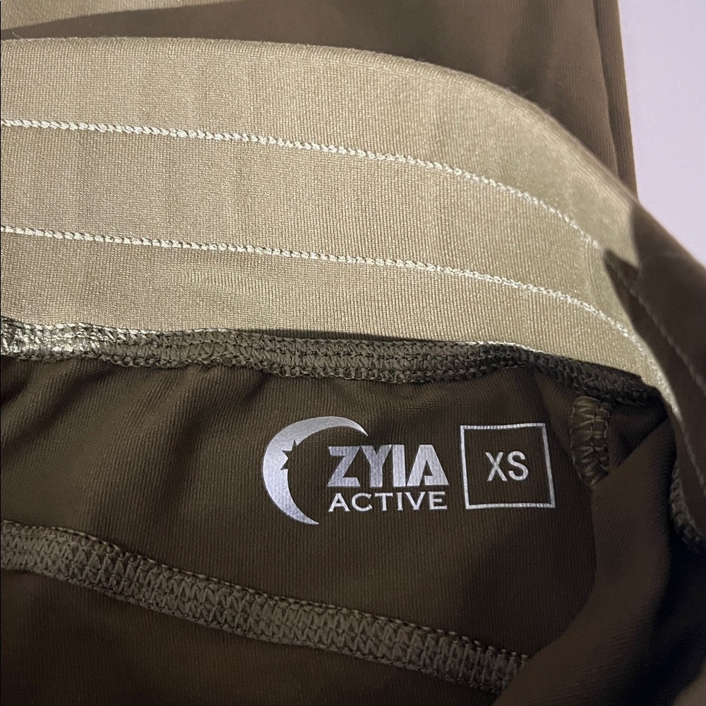 Zyia Active Army Olive Green Joggers Pants Leggins sz XS Athleisure Activewear - Picture 3 of 7